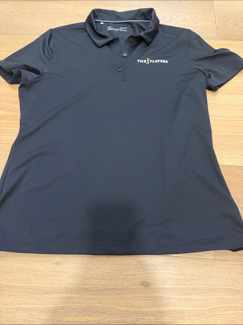 Under Armour Women's Black Short Sleeve Polo with The PLAYERS Logo